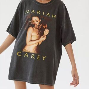 New Mariah Carey Butterfly Black Cotton Retro Music Fan Unisex T-Shirt